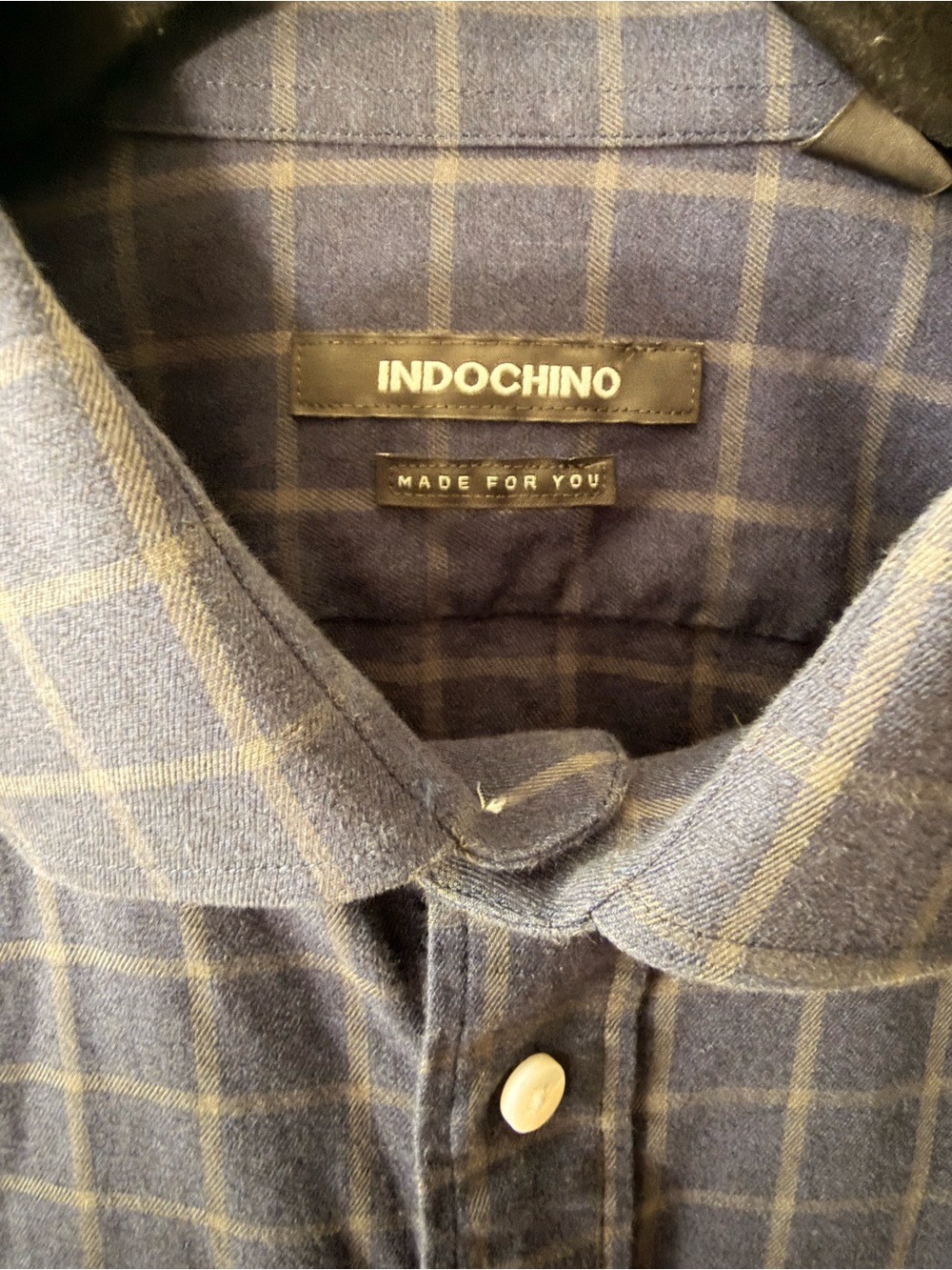 Indochino Blue Windowpane Button-Up Shirt – Made to Measure